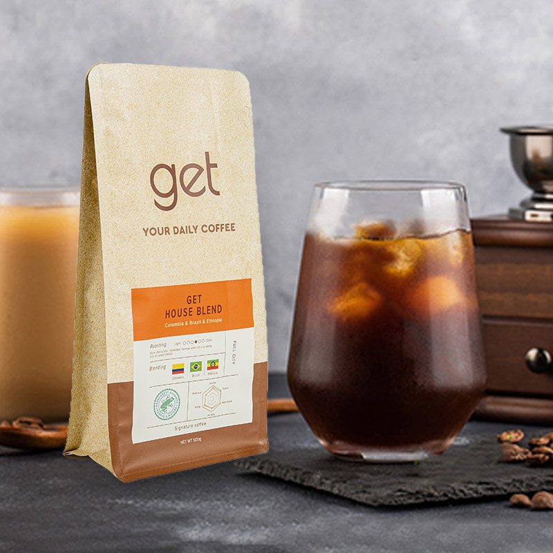 250g-1kg Eight-Side Seal Coffee Bag