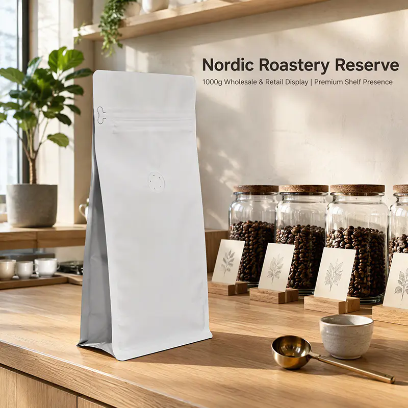 Stock Blank Coffee Bags with Valve Stock Blank Coffee Bags with Valve