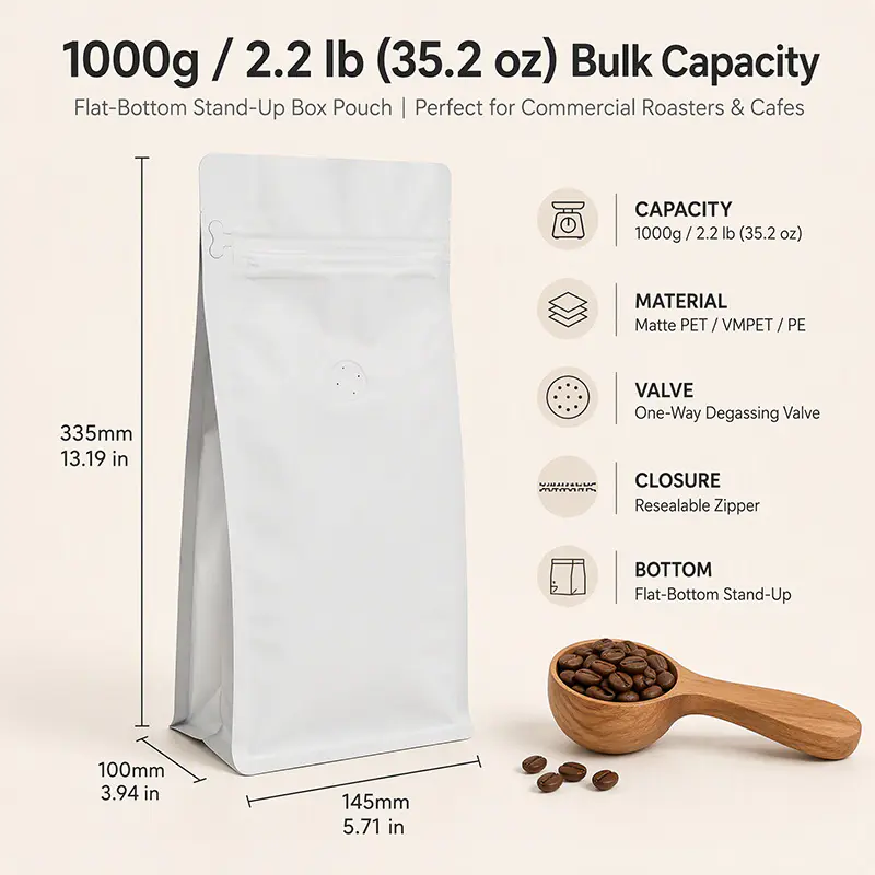 Stock Blank Coffee Bags with Valve Stock Blank Coffee Bags with Valve