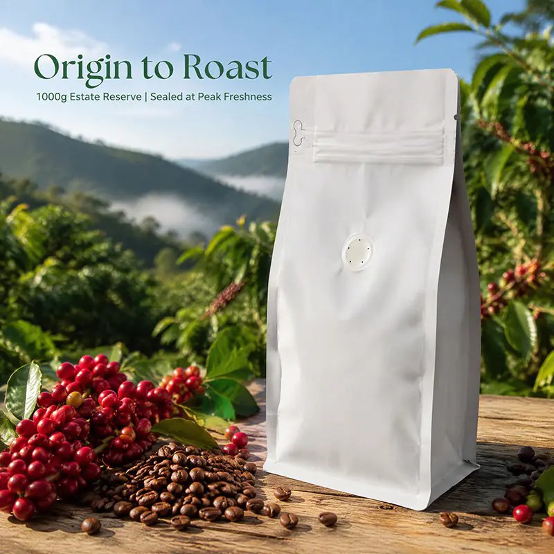 Stock Blank Coffee Bags with Valve Stock Blank Coffee Bags with Valve