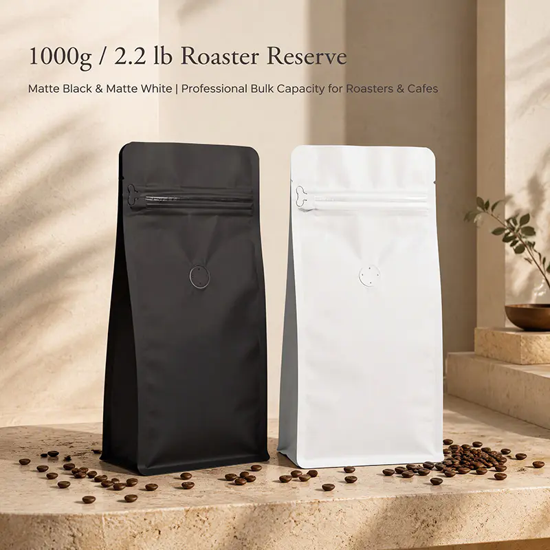 Stock Blank Coffee Bags with Valve Stock Blank Coffee Bags with Valve