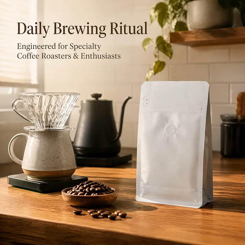 Stock Blank Coffee Bags with Valve Stock Blank Coffee Bags with Valve