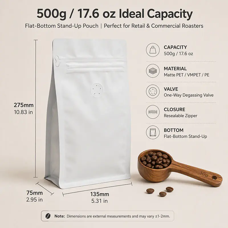 Stock Blank Coffee Bags with Valve Stock Blank Coffee Bags with Valve