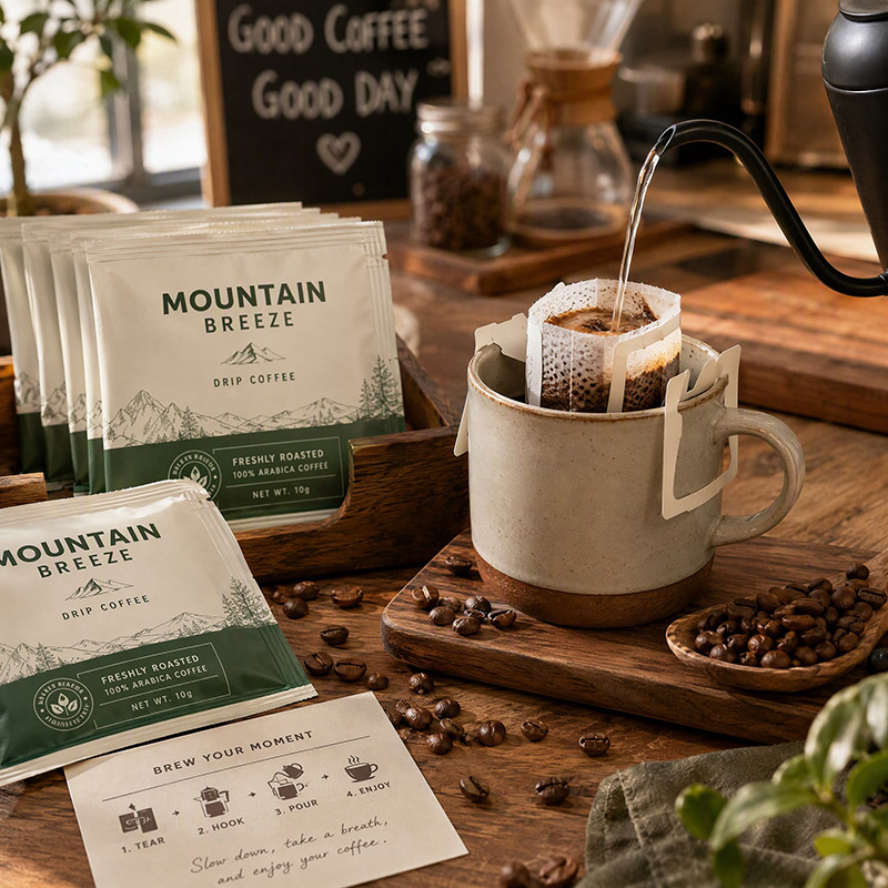Drip Coffee Roll Film for Automatic Machines Drip Coffee Roll Film for Automatic Machines