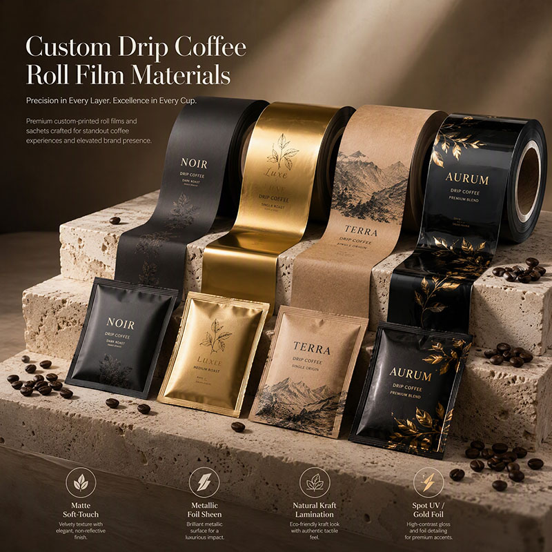 Drip Coffee Roll Film for Automatic Machines Drip Coffee Roll Film for Automatic Machines