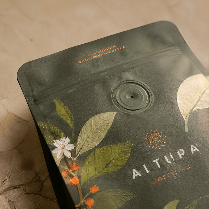 Printed Flat Bottom Coffee Bags Printed Flat Bottom Coffee Bags