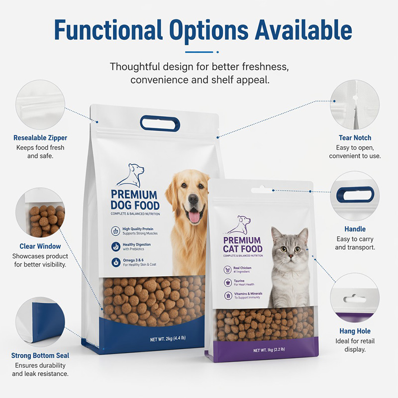 Composite Film Dry Pet Food Packaging Bags Composite Film Dry Pet Food Packaging Bags