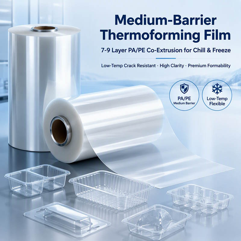 Low-Temperature PA/PE Thermoforming Film for Frozen Food Low-Temperature PA/PE Thermoforming Film for Frozen Food