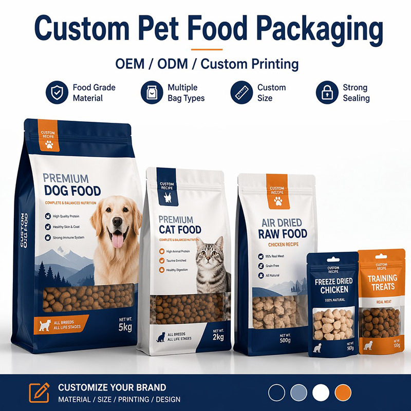 Composite Film Dry Pet Food Packaging Bags Composite Film Dry Pet Food Packaging Bags