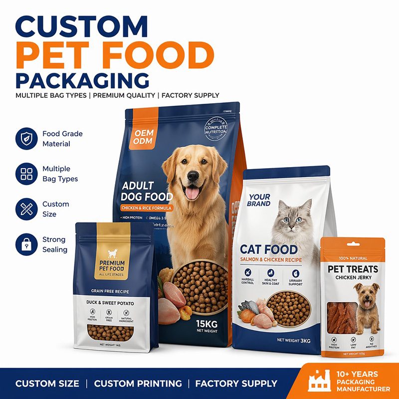 Composite Film Dry Pet Food Packaging Bags Composite Film Dry Pet Food Packaging Bags